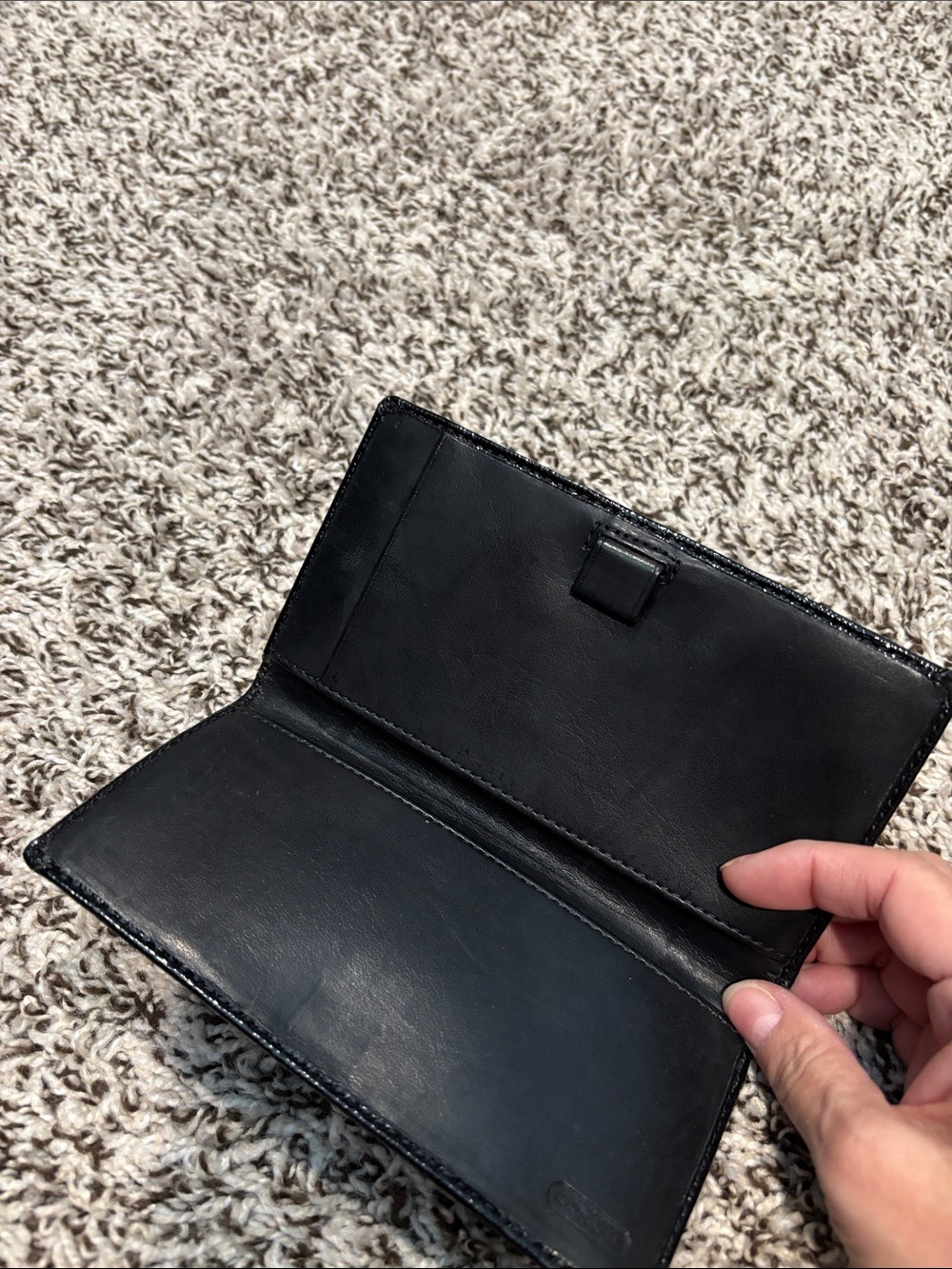 Coach Signature Canvas Wallet in Black and Tan - Picture 2 of 6